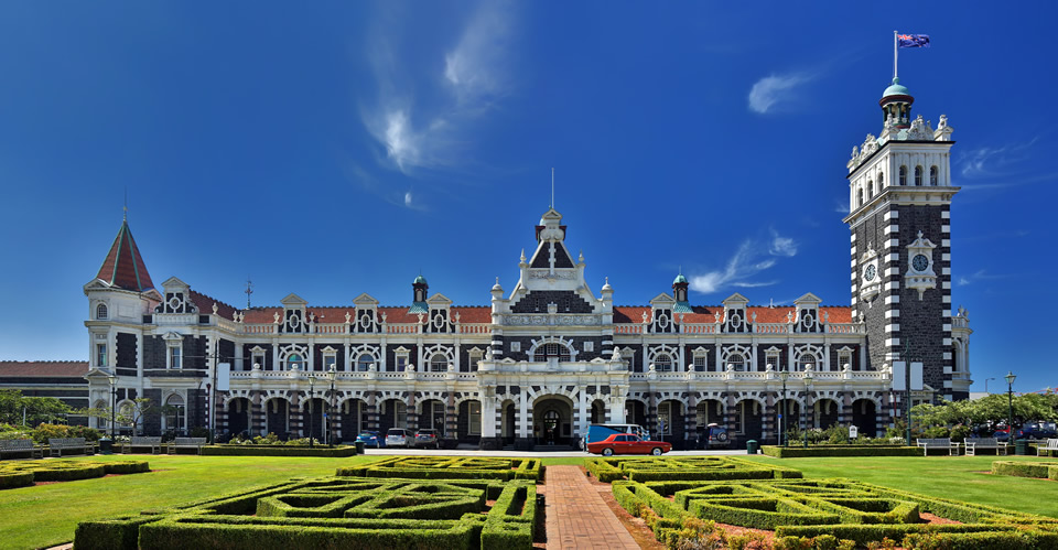 Railroad Station in Dunedin, New Zealand